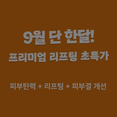 [종료] ★ 9월 단 한달! 프리미엄 리프팅 초특가